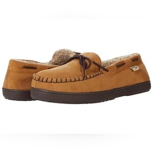 Men's Brown Moccasin Slippers Size Small